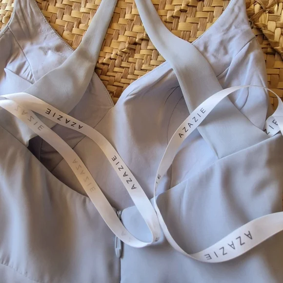 Azazie Women's Dress in Light Blue Size 0 - Picture 3 of 8